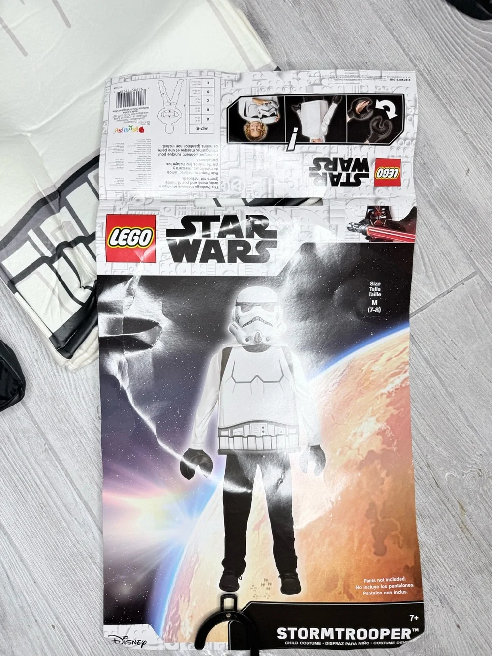 Stormtrooper Lego Classic Halloween costume dress up top / Mask and gloves 7-8